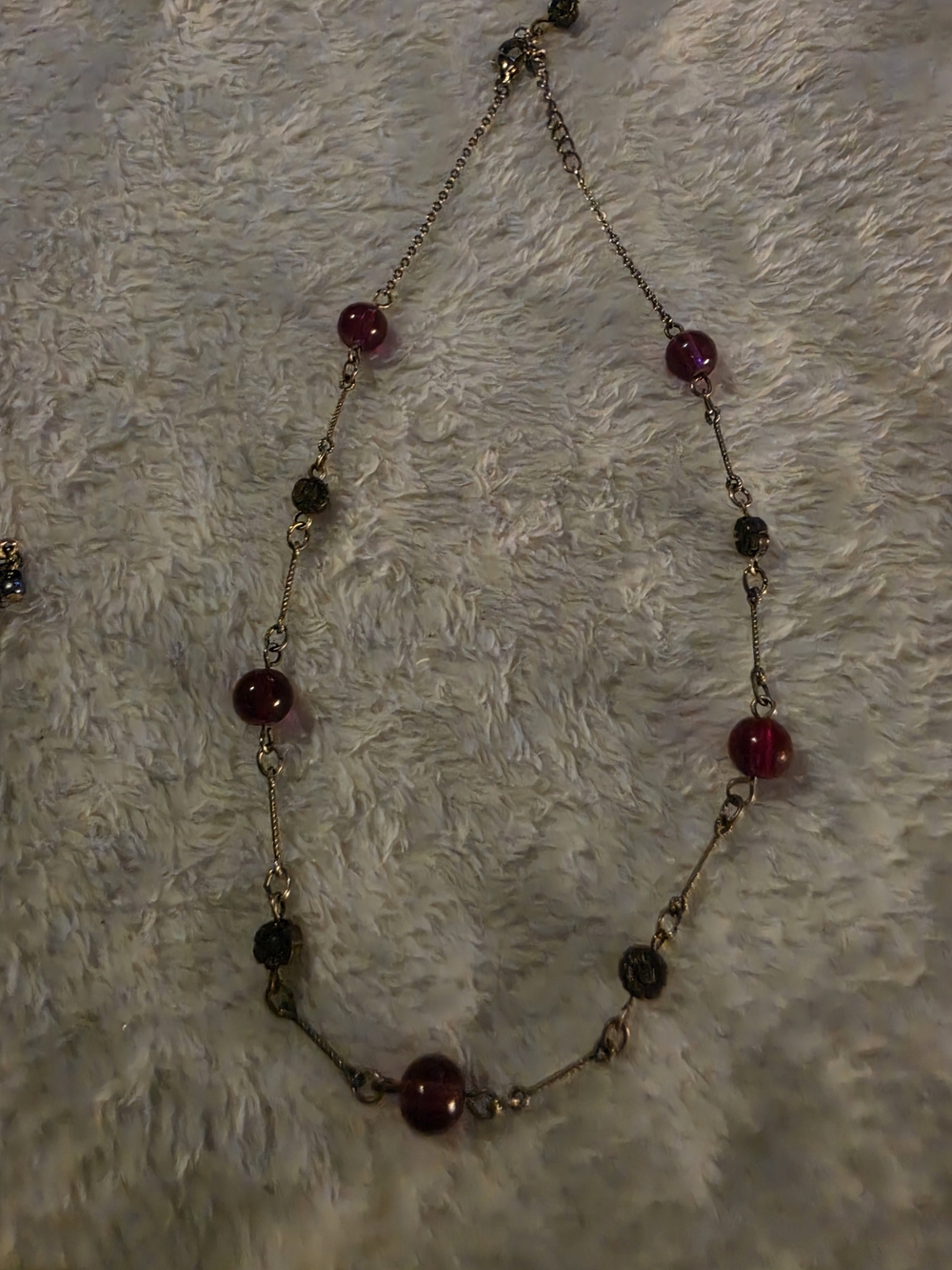 Silver-Tone Purple Pendant Necklace - Unbranded - Picture 10 of 14